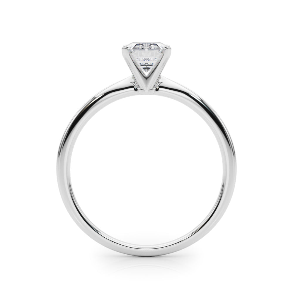 Angelica Emerald Diamond Solitaire Engagement Ring-VIRABYANI
